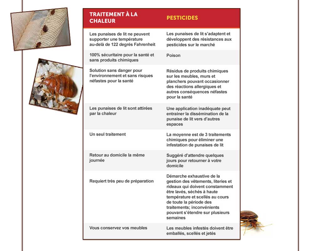Jean Ricard Exterminateur Punaises de lit Traitement à la chaleur vs Pesticides